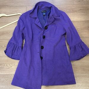 INC International Concepts Purple Trench Coat